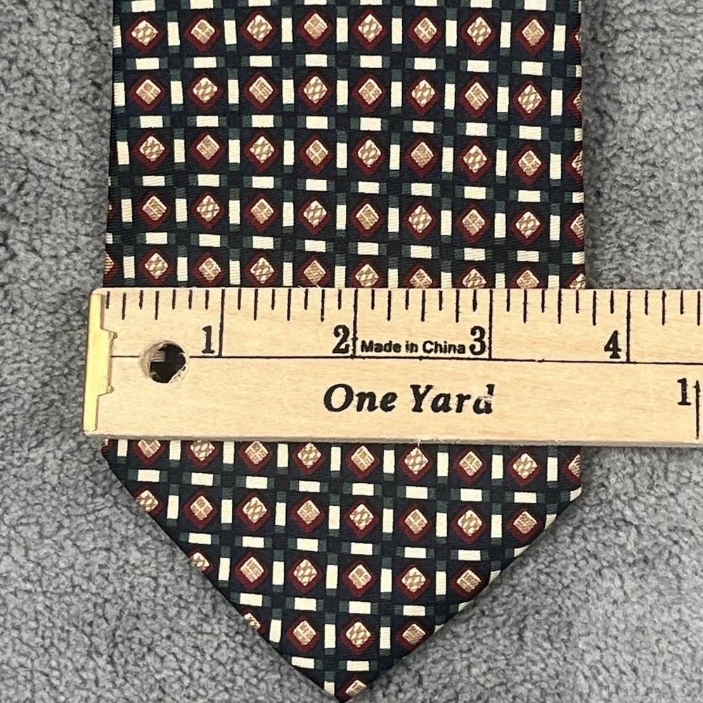 Brooks Brothers Men's Tie Multicolor Silk Geometric 1818 Designer Made In USA‎